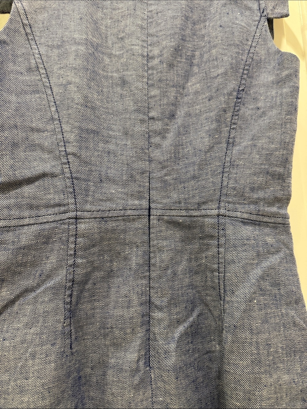 J. Crew Chambray Blue Sleeveless Midi Dress - Picture 6 of 10